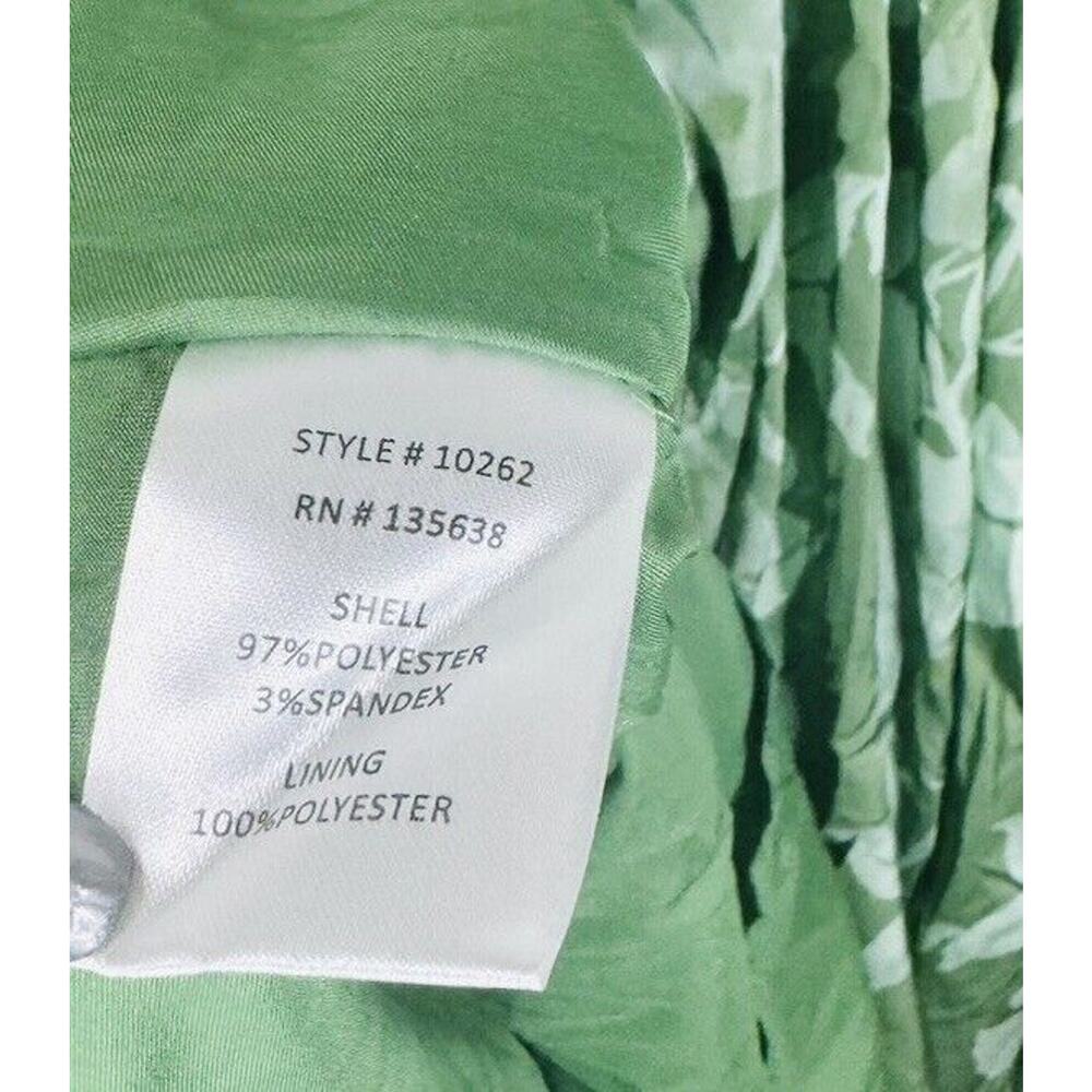 Hutch x ModCloth Tie-Back Midi Dress Green Floral Satin Size 12 Romantic Elegant - Picture 8 of 8